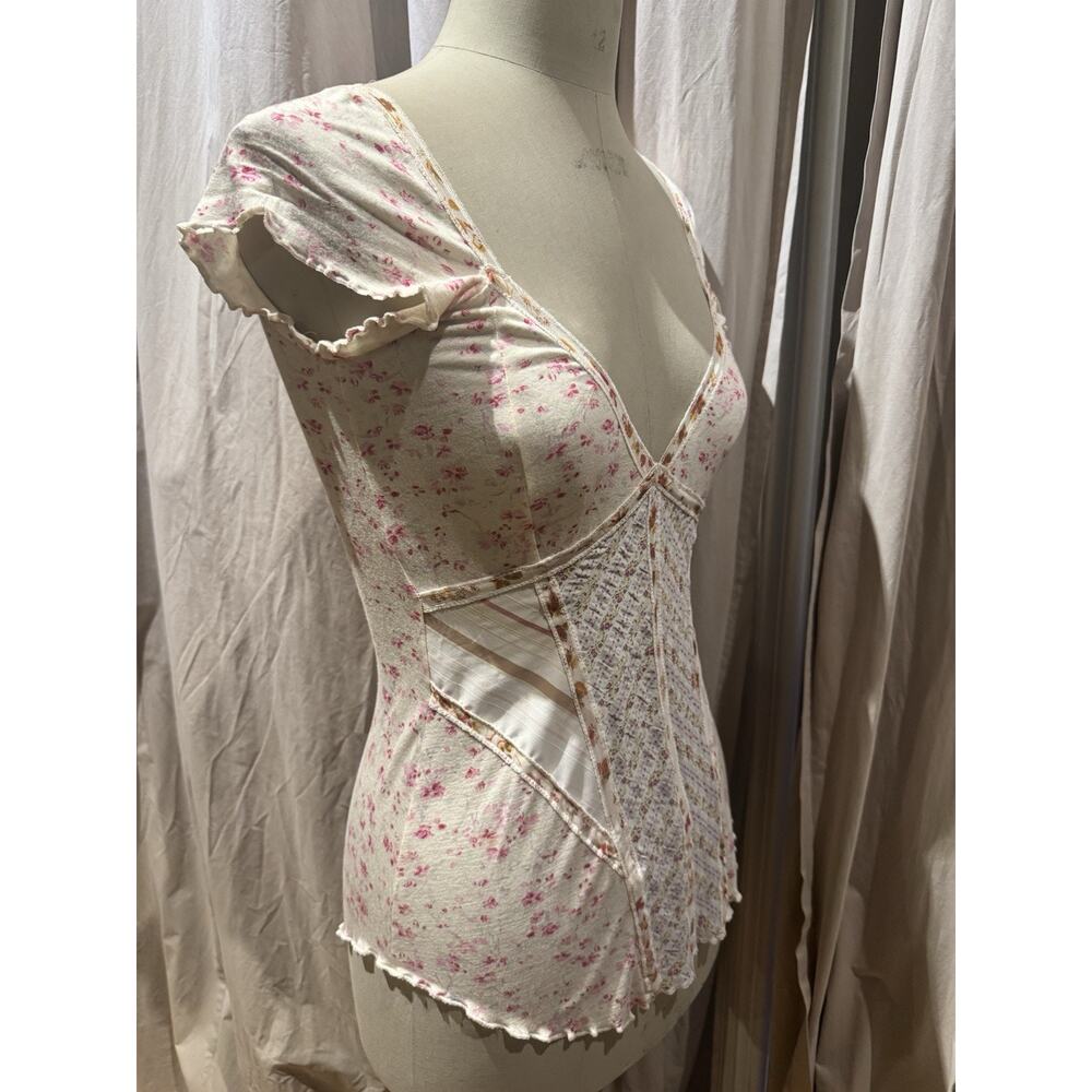 Vtg Ann Ferriday Patchwork Sweetheart Corset Top Rare One Off M - Picture 2 of 4